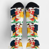 Vrolijk Kerstmis High-Performance Atletische Crew Sokken (Top)