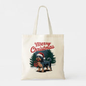 Vrolijk Kerstmis Hond Tote Bag (Achterkant)