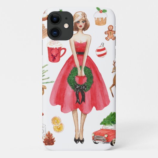 Vrolijk Kerstmis iphone geval Case-Mate iPhone Case (Achterkant)
