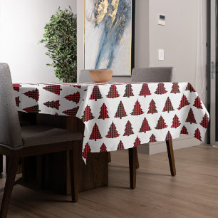 Vrolijk Kerstmis Kalligrafie Buffel Controleer Pat Tafelkleed
