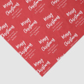 Vrolijk Kerstmis Kalligrafie Script Eenvoudig rood Tissuepapier (Detail)