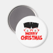 Vrolijk Kerstmis Karikatuur Koelkast Magnet Magneet (Voorkant / Achterkant)
