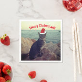 Vrolijk Kerstmis Kat Lover Servet (Insitu)