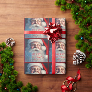Vrolijk Kerstmis Kerstman Feestelijke Gepersonalis Cadeaupapier