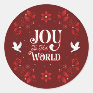 Vrolijk Kerstmis Kerststickers Ronde Sticker
