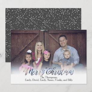 Vrolijk Kerstmis Klassieke Kalligrafie Transparant Feestdagenkaart