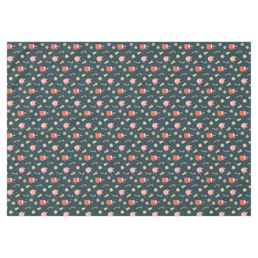 Vrolijk Kerstmis Kleurrijke Gezellige Ginger Man S Tafelkleed (Voorkant (Horizontaal))