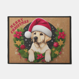 Vrolijk Kerstmis Labrador Retriever Dog Xmas Deurmat
