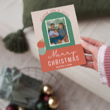 Vrolijk Kerstmis Leuke Kleurrijke Kerstmis Fotokaa