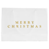 Vrolijk Kerstmis Minimalist Gouden Geel Groot Cadeauzakje (Achterkant)