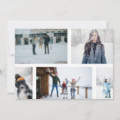 Vrolijk Kerstmis Modern 6 Foto Feestdagenkaart (Achterkant)