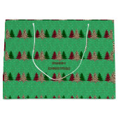 Vrolijk Kerstmis Modern & Elegant Groot Cadeauzakje (Voorkant)