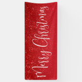 Vrolijk Kerstmis Modern Elegant Script Vakantie Spandoek (Verticaal)