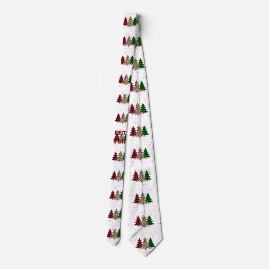 Vrolijk Kerstmis Modern & Elegant Stropdas (Achterkant)