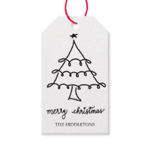Vrolijk Kerstmis Modern Script Kerstboom