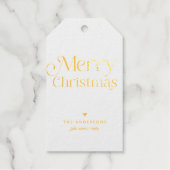 Vrolijk Kerstmis Modern Type Cadeaulabels (Voorkant)