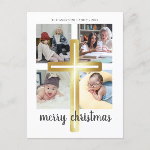 Vrolijk Kerstmis moderne eenvoudige foto Vakantie Briefkaart
