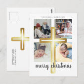 Vrolijk Kerstmis moderne eenvoudige foto Vakantie Briefkaart (Voorkant / Achterkant)