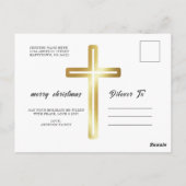 Vrolijk Kerstmis moderne eenvoudige foto Vakantie Briefkaart (Achterkant)