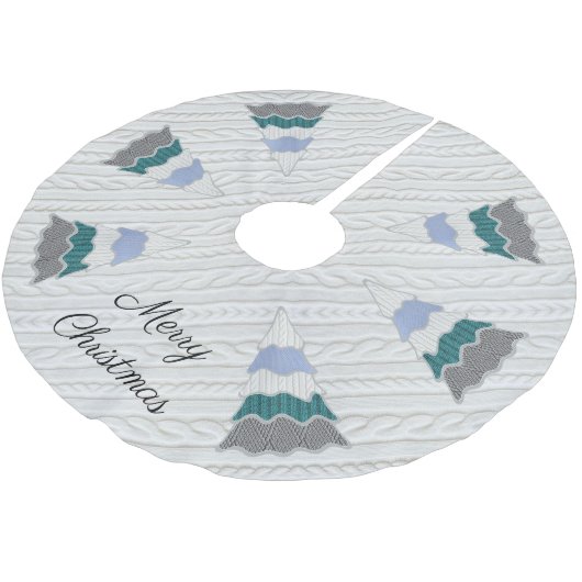 Vrolijk Kerstmis Moderne Sweater Getextureerd Kerstboom Rok (Gekanteld)