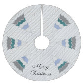 Vrolijk Kerstmis Moderne Sweater Getextureerd Kerstboom Rok (Voorkant)