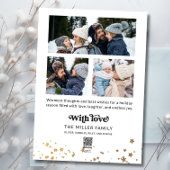 Vrolijk Kerstmis Moderne Vier Fotocollage Feestdagenkaart