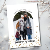 Vrolijk Kerstmis Moderne Vier Fotocollage Feestdagenkaart