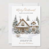 Vrolijk Kerstmis Nieuw Huis Verhuizen Aankondiging (Voorkant)