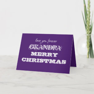 Vrolijk Kerstmis Opa Klassieke Script Naam Chic Kaart