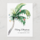 Vrolijk Kerstmis Palm Tree Coastal Feestdagenkaart (Voorkant)