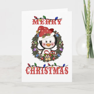 Vrolijk Kerstmis Pinguïn Kaart
