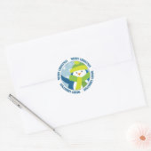 Vrolijk Kerstmis Pinguïn Sticker (Envelop)