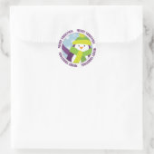 Vrolijk Kerstmis Pinguïn Sticker (Tas)