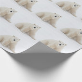 VROLIJK KERSTMIS POLAR BEER CADEAUPAPIER (Hoek)