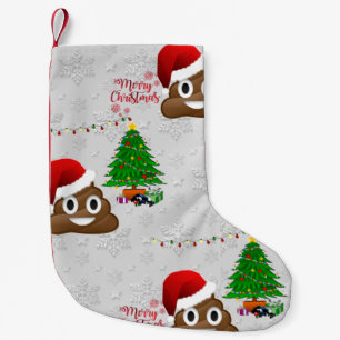 Vrolijk Kerstmis Poo Emoji Kous Kleine Kerstsok
