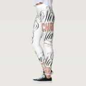Vrolijk Kerstmis Religieuze Rode Marquee Lights Leggings (Links)