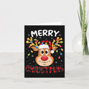 Vrolijk Kerstmis rendier Xmas Familie Mannen Vrouw Kaart