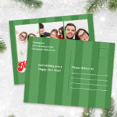 Vrolijk Kerstmis Retro Typografie Multi Foto Feestdagenkaart