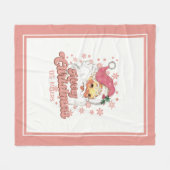 Vrolijk Kerstmis Retro Typografie Santa Roze Pet Fleece Deken (Voorkant (Horizontaal))