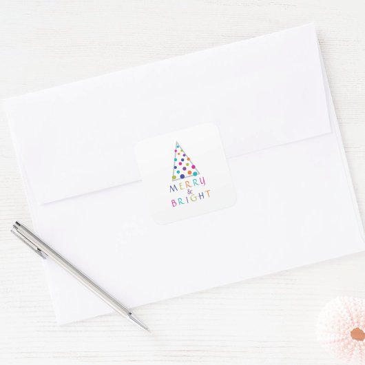 Vrolijk & Kerstmis Ronde Sticker