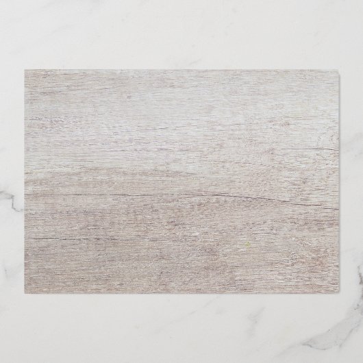 Vrolijk Kerstmis Rustiek Script 2 Foto Goud Folie Feestdagenkaart (Achterkant)