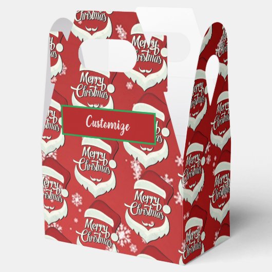 Vrolijk Kerstmis Santa Hat Gable Bedankdoosjes (Geopend)
