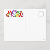 Vrolijk Kerstmis Santa Motorcycle briefkaart (Achterkant)