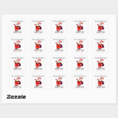 Vrolijk Kerstmis Santa-tizer Spread Joy Not Germs Vierkante Sticker (Vel)