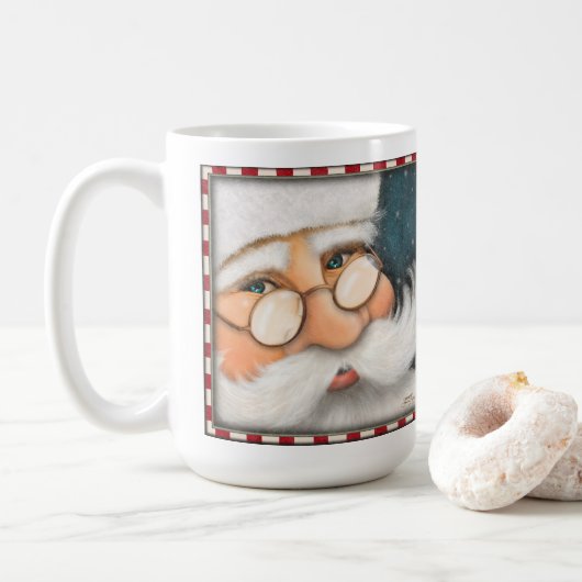 Vrolijk Kerstmis Santa Vakantie Koffie Mok (Met donut)