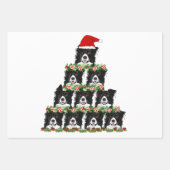 Vrolijk Kerstmis Schaap Herding Hond Inpakpapier Vel (Voorkant 2)