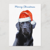 Vrolijk Kerstmis Schattige Santa Dog Labrador Feestdagenkaart (Voorkant)