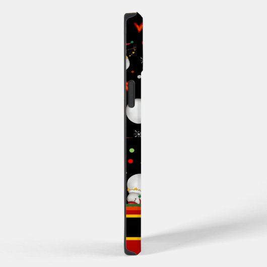 Vrolijk Kerstmis Schattigee Sneeuwman Inspirivity Case-Mate iPhone Case (Achterkant / Rechts)
