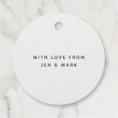 Vrolijk Kerstmis Script Echt Zilveren Folie Ronde  Bedankjes Labels (Achterkant)