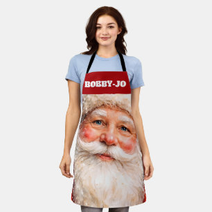 Vrolijk Kerstmis Sint Portret Schort